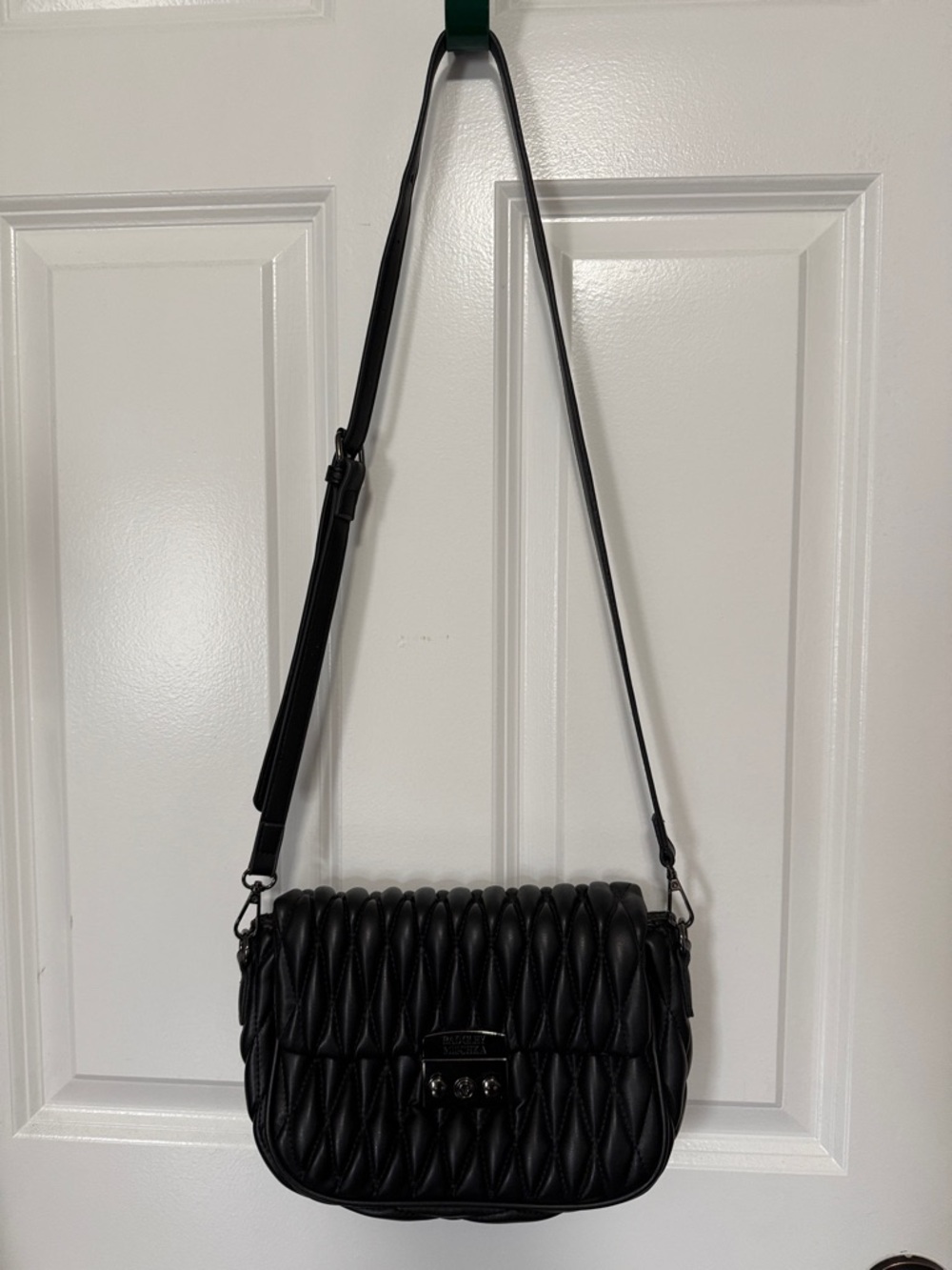 Badgley Mischka Black Quilted Crossbody Bag